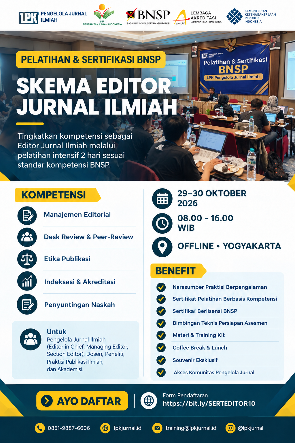 Pelatihan & Sertifikasi BNSP Editor Jurnal Ilmiah