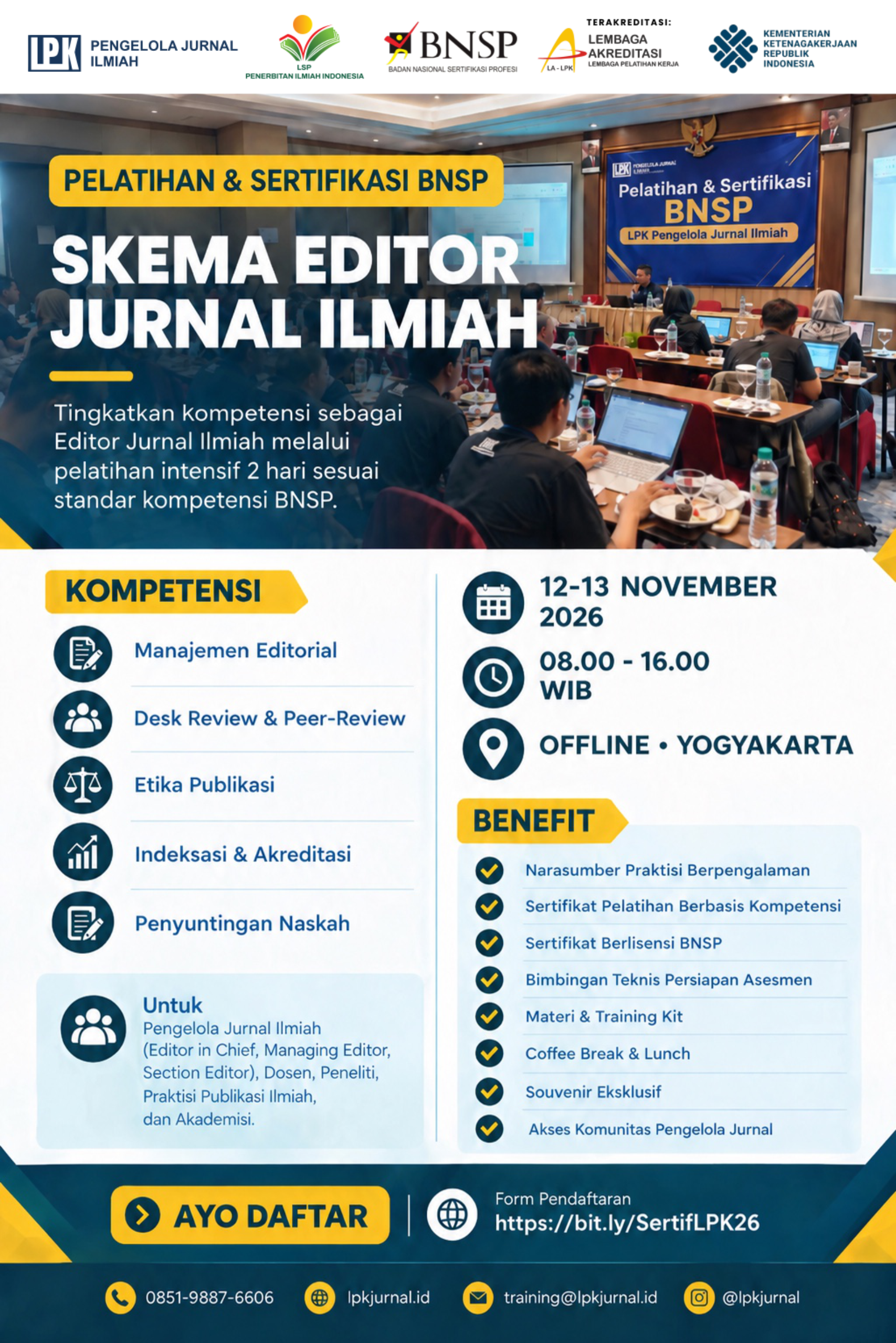 Pelatihan & Sertifikasi BNSP Editor Jurnal Ilmiah